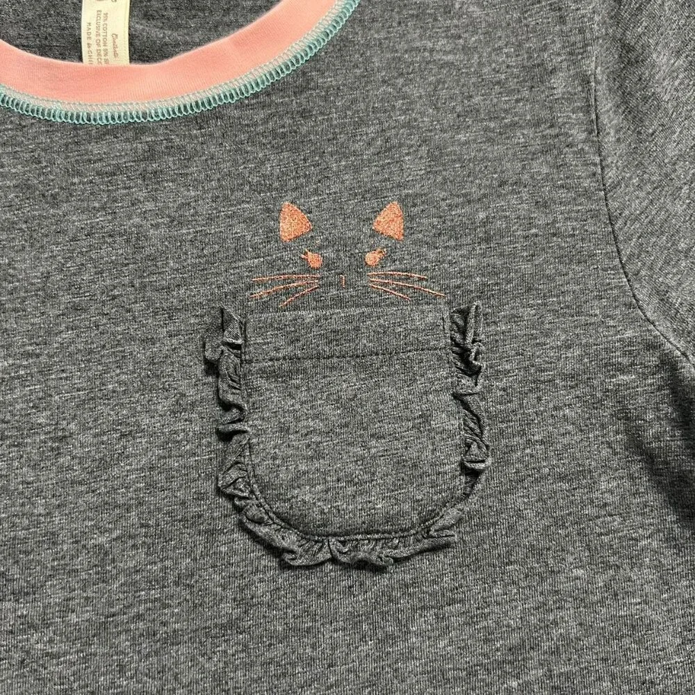 Matilda Jane 10Y Holly Ween Halloween Cat Pocket Tee Shirt